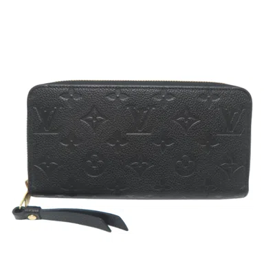 Pre-owned Louis Vuitton Black Noir Monogram Empreinte Long Wallet (bi-fold) ()