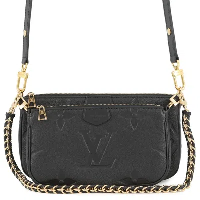 Pre-owned Louis Vuitton Black Noir Monogram Empreinte Pochette Shoulder Bag ()
