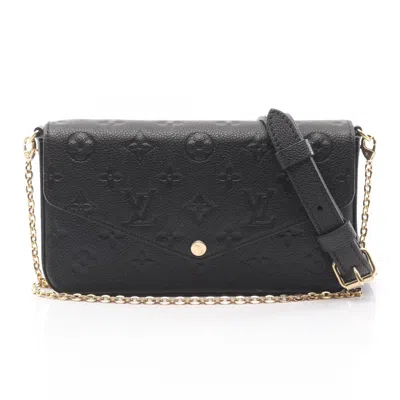 Pre-owned Louis Vuitton Black Noir Monogram Empreinte Pochette Shoulder Bag ()