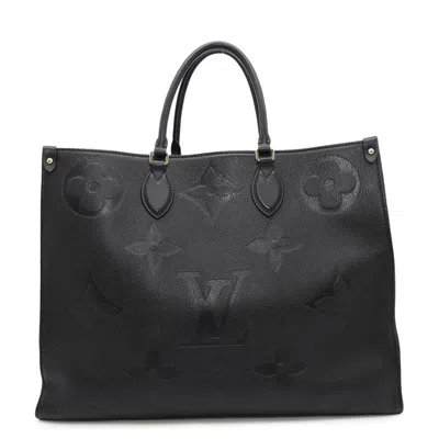 Pre-owned Louis Vuitton Black Noir Monogram Empreinte Tote Bag ()
