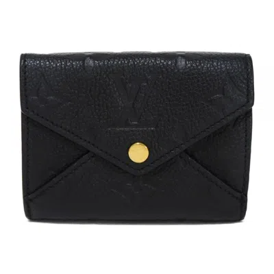Pre-owned Louis Vuitton Black Noir Monogram Empreinte Wallet (tri-fold) ()