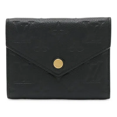Pre-owned Louis Vuitton Black Noir Monogram Empreinte Wallet (tri-fold) ()