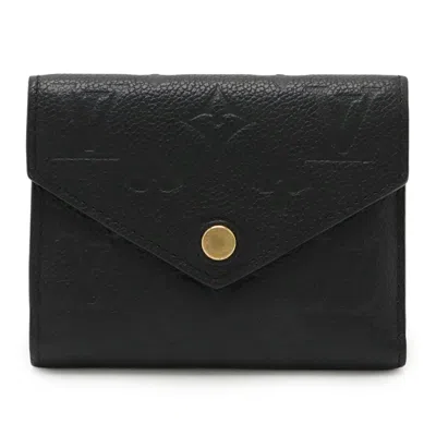 Pre-owned Louis Vuitton Black Noir Monogram Empreinte Wallet (tri-fold) ()