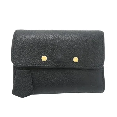Pre-owned Louis Vuitton Black Noir Monogram Empreinte Wallet (tri-fold) ()