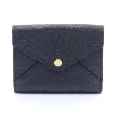 Pre-owned Louis Vuitton Black Noir Monogram Empreinte Wallet (tri-fold) ()