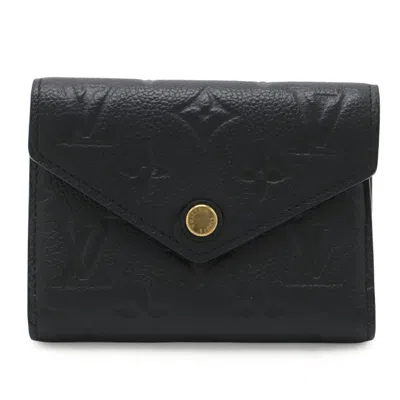 Pre-owned Louis Vuitton Black Noir Monogram Empreinte Wallet (tri-fold) ()