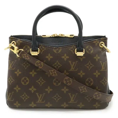 Pre-owned Louis Vuitton Black Noir Monogram Leather Handbag Shoulder Bag ()