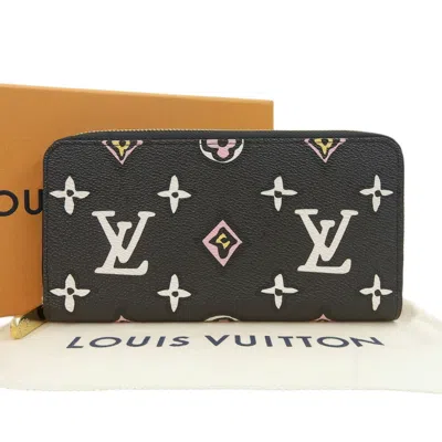 Pre-owned Louis Vuitton Black Noir Monogram Long Wallet (bi-fold) ()