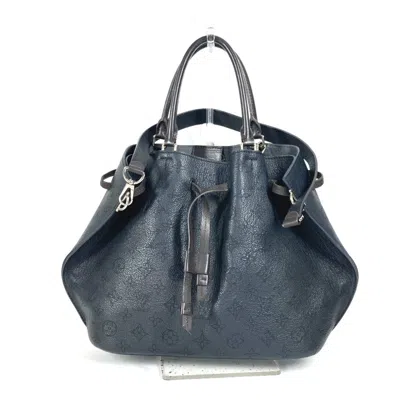 Pre-owned Louis Vuitton Black Noir Monogram Mahina Leather Leather Handbag Shoulder Bag Tote Bag ()