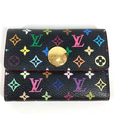 Pre-owned Louis Vuitton Black Noir Monogram Multicolore Coin Purse/coin Case ()