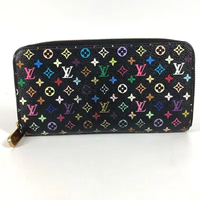 Pre-owned Louis Vuitton Black Noir Monogram Multicolore Long Wallet (bi-fold) ()
