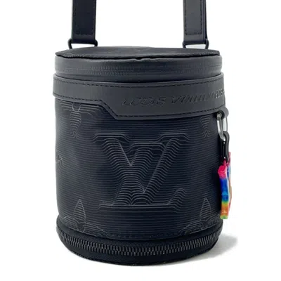 Pre-owned Louis Vuitton Black Noir Nylon Leather Shoulder Bag ()