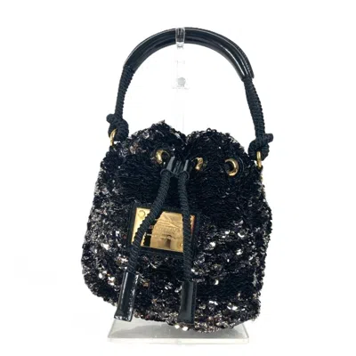 Pre-owned Louis Vuitton Black Noir Spangles Leather Handbag Shoulder Bag ()