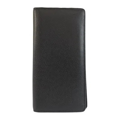 Pre-owned Louis Vuitton Black Noir Taiga Leather Coin Purse/coin Case ()