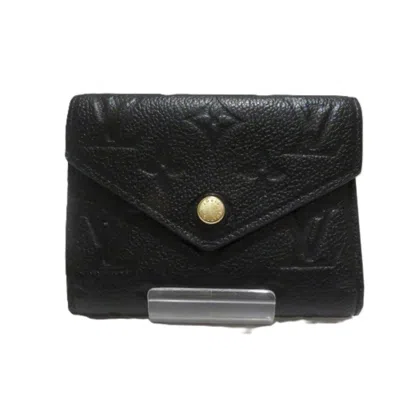 Pre-owned Louis Vuitton Black Noir Wallet (tri-fold) () In Black, Noir