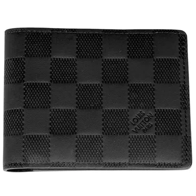 Pre-owned Louis Vuitton Black Onyx Damier Infini Wallet (bi-fold) () In Black, Onyx