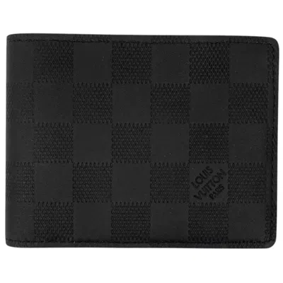 Pre-owned Louis Vuitton Black Onyx Damier Infini Wallet (bi-fold) () In Black, Onyx