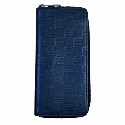 Pre-owned Louis Vuitton Black Onyx Leather Long Wallet (bi-fold) ()