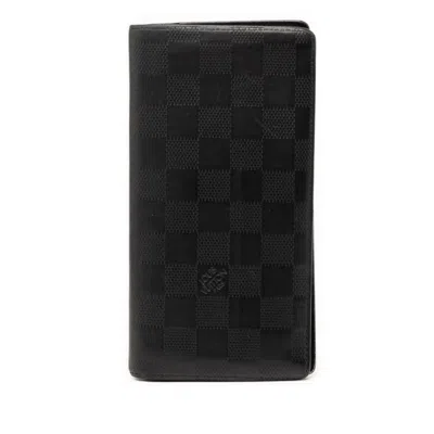 Pre-owned Louis Vuitton Black Onyx Leather Long Wallet (bi-fold) ()