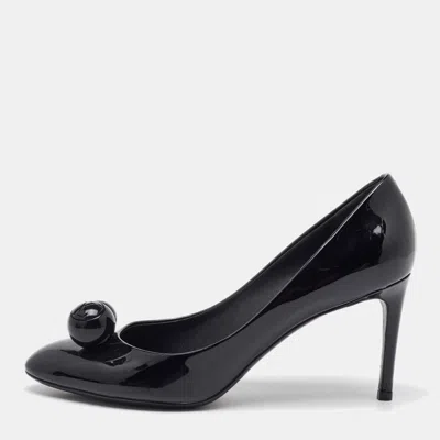 Pre-owned Louis Vuitton Black Patent Leather Ball Pumps Size 38