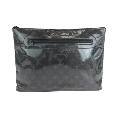 Pre-owned Louis Vuitton Black Patent Leather Clutch Bag Pochette ()