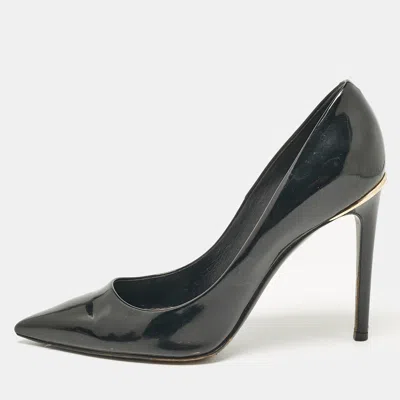Pre-owned Louis Vuitton Black Patent Leather Eyeline Pointed Toe Pumps Size 38