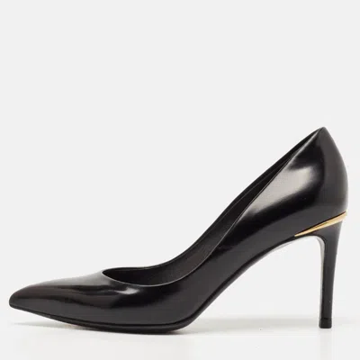 Pre-owned Louis Vuitton Black Patent Leather Eyeline Pumps Size 36.5