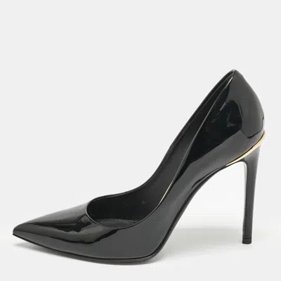 Pre-owned Louis Vuitton Black Patent Leather Eyeline Pumps Size 37.5