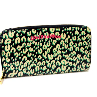 Pre-owned Louis Vuitton Black Patent Leather Long Wallet (bi-fold) ()