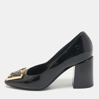 Pre-owned Louis Vuitton Black Patent Leather Madeleine Pumps Size 35.5