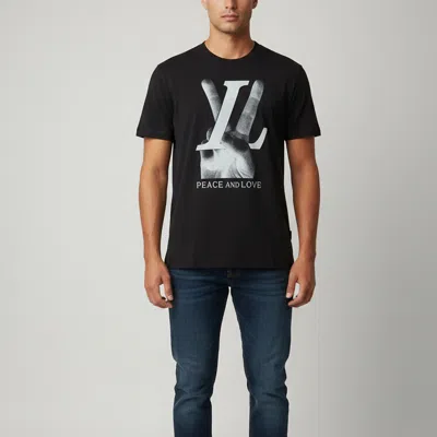 Pre-owned Louis Vuitton Black Peace And Love Graphic Jersey T-shirt S