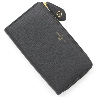 Pre-owned Louis Vuitton Black Pink Leather Long Wallet (bi-fold) () In Multi