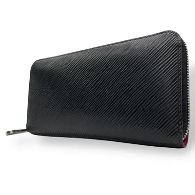 Pre-owned Louis Vuitton Black Pink Leather Long Wallet (bi-fold) () In Multi