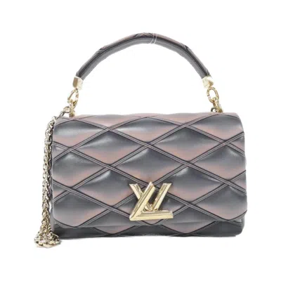 Pre-owned Louis Vuitton Black Pink Leather Shoulder Bag ()