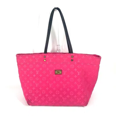 Pre-owned Louis Vuitton Black Pink Microfiber Shoulder Bag Tote Bag ()