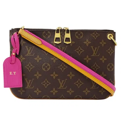 Pre-owned Louis Vuitton Black Pink Orange Monogram Canvas Shoulder Bag ()