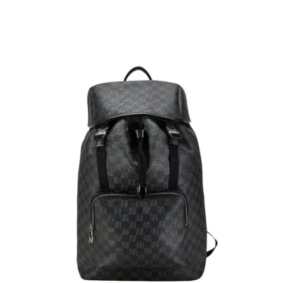 Pre-owned Louis Vuitton Black Pvc Leather Backpack ()