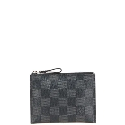Pre-owned Louis Vuitton Black Pvc Leather Coin Purse/coin Case ()