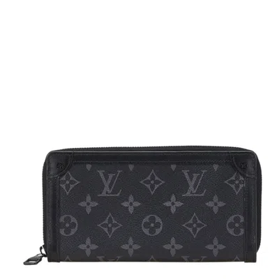 Pre-owned Louis Vuitton Black Pvc Leather Wallet (bi-fold) ()