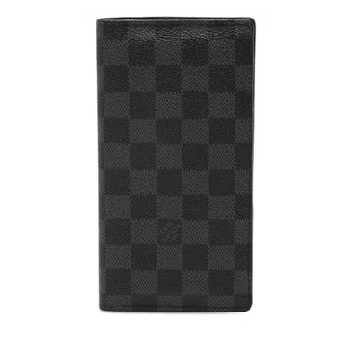 Pre-owned Louis Vuitton Black Pvc Long Wallet (bi-fold) ()