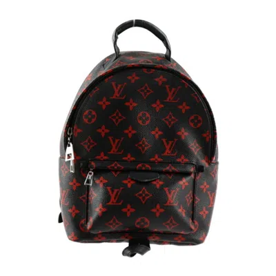 Pre-owned Louis Vuitton Black Red Color Coated Canvas Backpack () In Multi