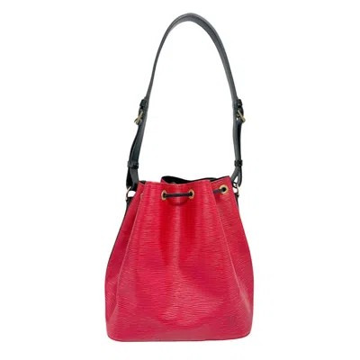 Pre-owned Louis Vuitton Black Red Color Epi Leather Shoulder Bag () In Black, Red Color