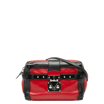 Pre-owned Louis Vuitton Black Red Color Leather Shoulder Bag () In Multi