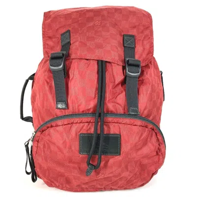 Pre-owned Louis Vuitton Black Red Color Nylon Backpack () In Multi