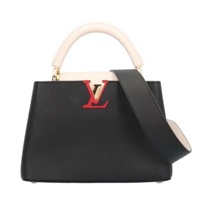 Pre-owned Louis Vuitton Black Red Color White Leather Shoulder Bag ()