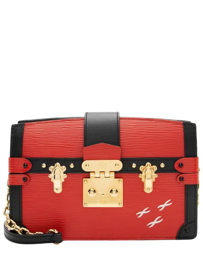 Louis Vuitton Black, Red Epi Leather, Leather Epi Trunk Clutch (authentic Pre-  Loved)