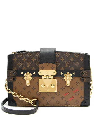 Pre-owned Louis Vuitton Black Reverse Monogram Trunk Clutch (authentic Pre-loved)