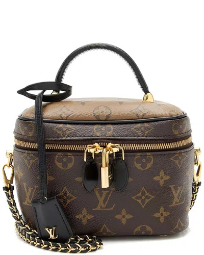 Pre-owned Louis Vuitton Black Reverse Monogram Vanity Pm (authentic Pre-loved)
