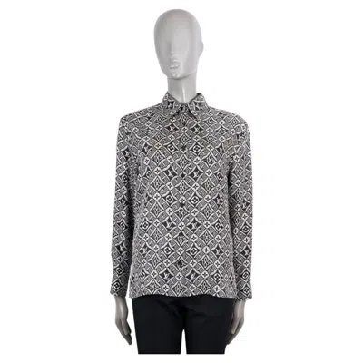 Pre-owned Louis Vuitton Black Silk 2020 Since 1843 Blouse Shirt 36 Xs