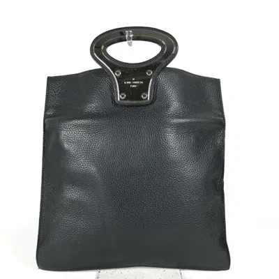 Pre-owned Louis Vuitton Black Silver Leather Clutch Bag Handbag ()